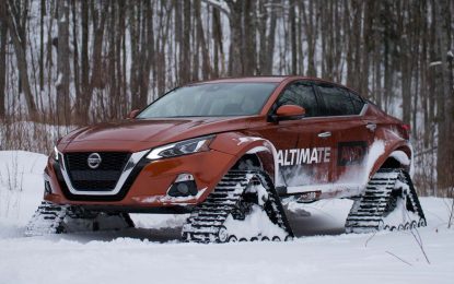 Zimskih prepreka nema za Nissan Altimu AWD na gusjenicama [Galerija i Video]