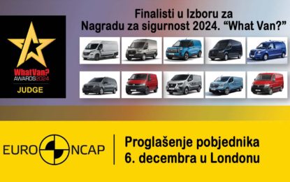 EuroNCAP objavio uži izbor za Nagradu za sigurnost 2024. “What Van?”