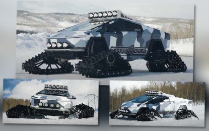HeavyDSparks Tesla Cybertruck s gusjenicama za snijeg: Eksperiment nije uspio! [Video i Galerija]
